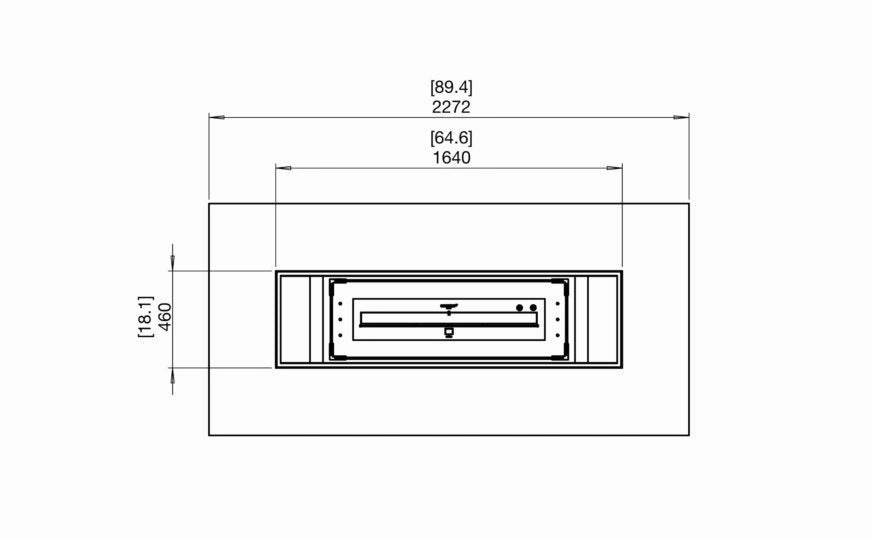 Ecosmart Fire Gin 90 (Bar) Fire Pit Table - Natural Finish / Stainless Steel Burner - ESF.O.GIN.90.B.NA