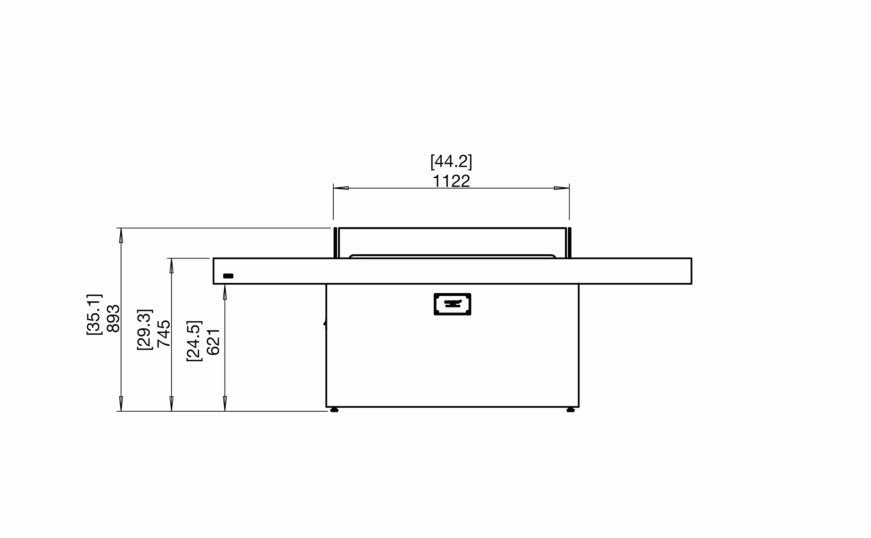 Ecosmart Fire Gin 90 (Dining) Fire Pit Table - Graphite Finish / Stainless Steel Burner - ESF.O.GIN.90.D.GH