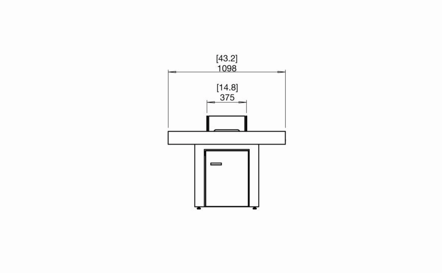 Ecosmart Fire Gin 90 (Dining) Fire Pit Table - Graphite Finish / Stainless Steel Burner - ESF.O.GIN.90.D.GH