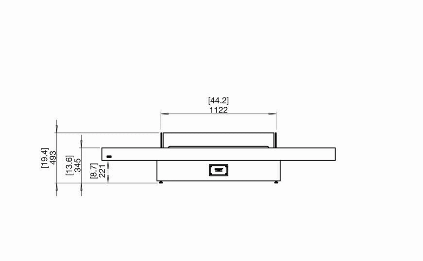 Ecosmart Fire Gin 90 (Low) Fire Pit Table - Graphite Finish / Black Burner - ESF.O.GIN.90.L.GH.B