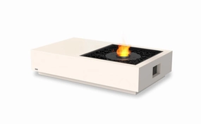 Ecosmart Fire Manhattan 50 Fire Pit Table - Bone Finish / Black Burner - ESF.O.MHA.50.BO.Boutdoor fire table set with chairs