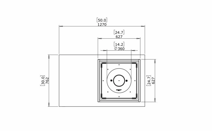 Ecosmart Fire Manhattan 50 Fire Pit Table - Bone Finish / Stainless Steel Burner - ESF.O.MHA.50.BO