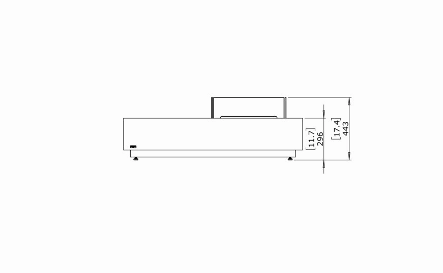 Ecosmart Fire Manhattan 50 Fire Pit Table - Bone Finish / Stainless Steel Burner - ESF.O.MHA.50.BO