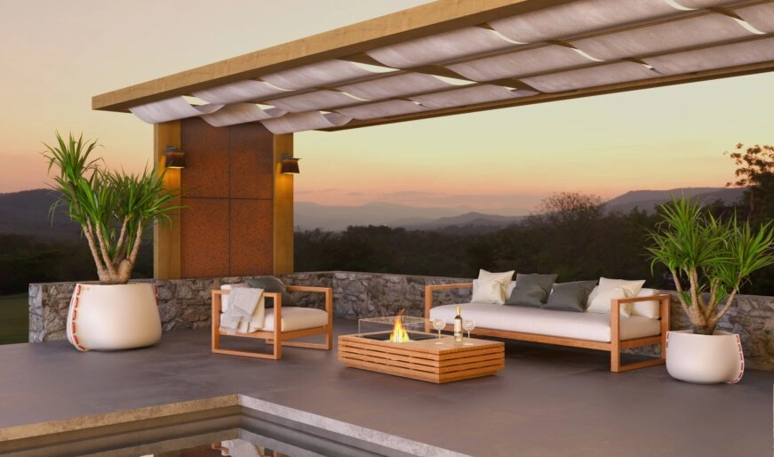 Ecosmart Fire Manhattan 50 Fire Pit Table - Graphite Finish / Stainless Steel Burner - ESF.O.MHA.50.GH
