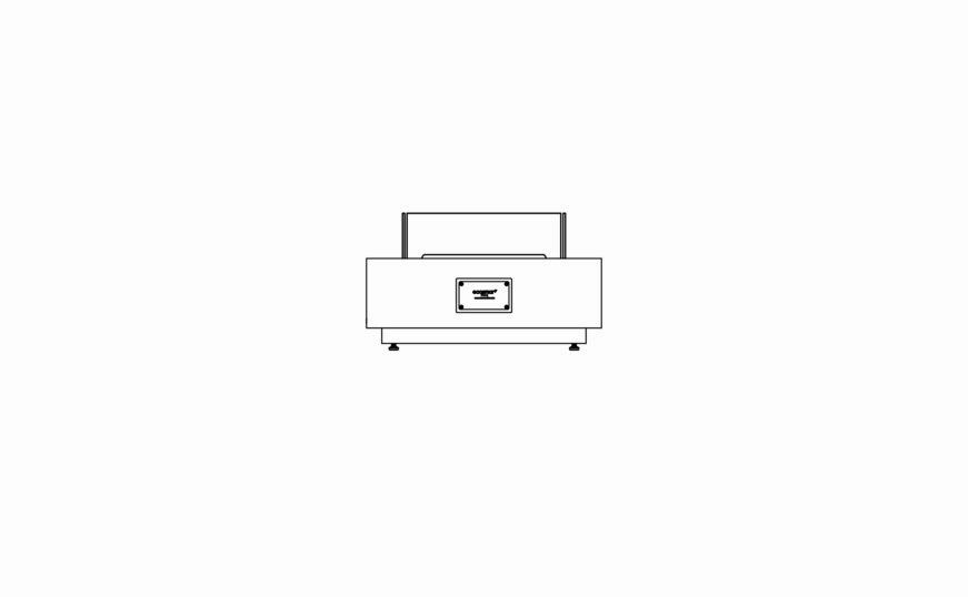Ecosmart Fire Manhattan 50 Fire Pit Table - Teak Finish / Stainless Steel Burner - ESF.O.MHA.50.TN