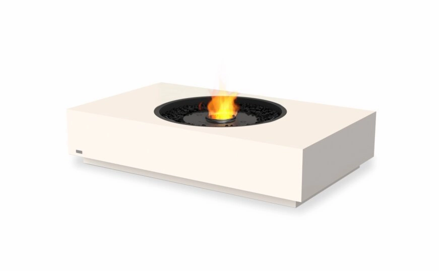 Ecosmart Fire Martini 50 Fire Pit Table - Bone Finish / Black Burner - ESF.O.MTI.50.BO.Boutdoor fire table set with chairs
