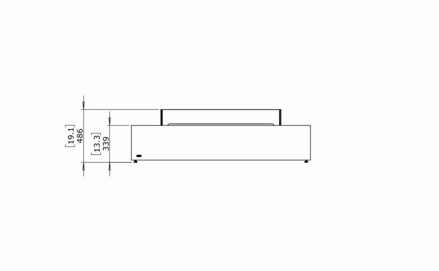 Ecosmart Fire Wharf 65 Fire Pit Table - Teak Finish / Stainless Steel Burner - ESF.O.NOV.600.BO.B