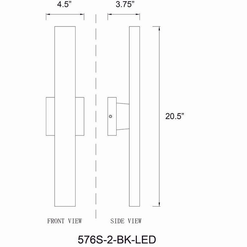 Edge 2-Light Small Outdoor Wall Light