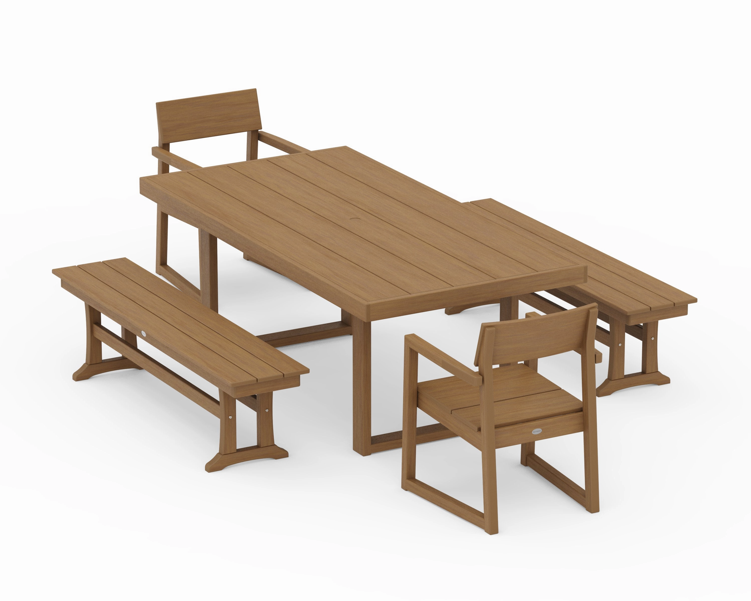 EDGE 5-Piece Dining Set with Benches
