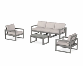 EDGE Sectional 4-Piece Deep Seating Set with Sofaoutdoor patio dining furniture set