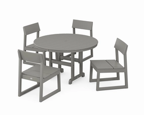 EDGE Side Chair 5-Piece Round Farmhouse Dining Setoutdoor patio furniture set