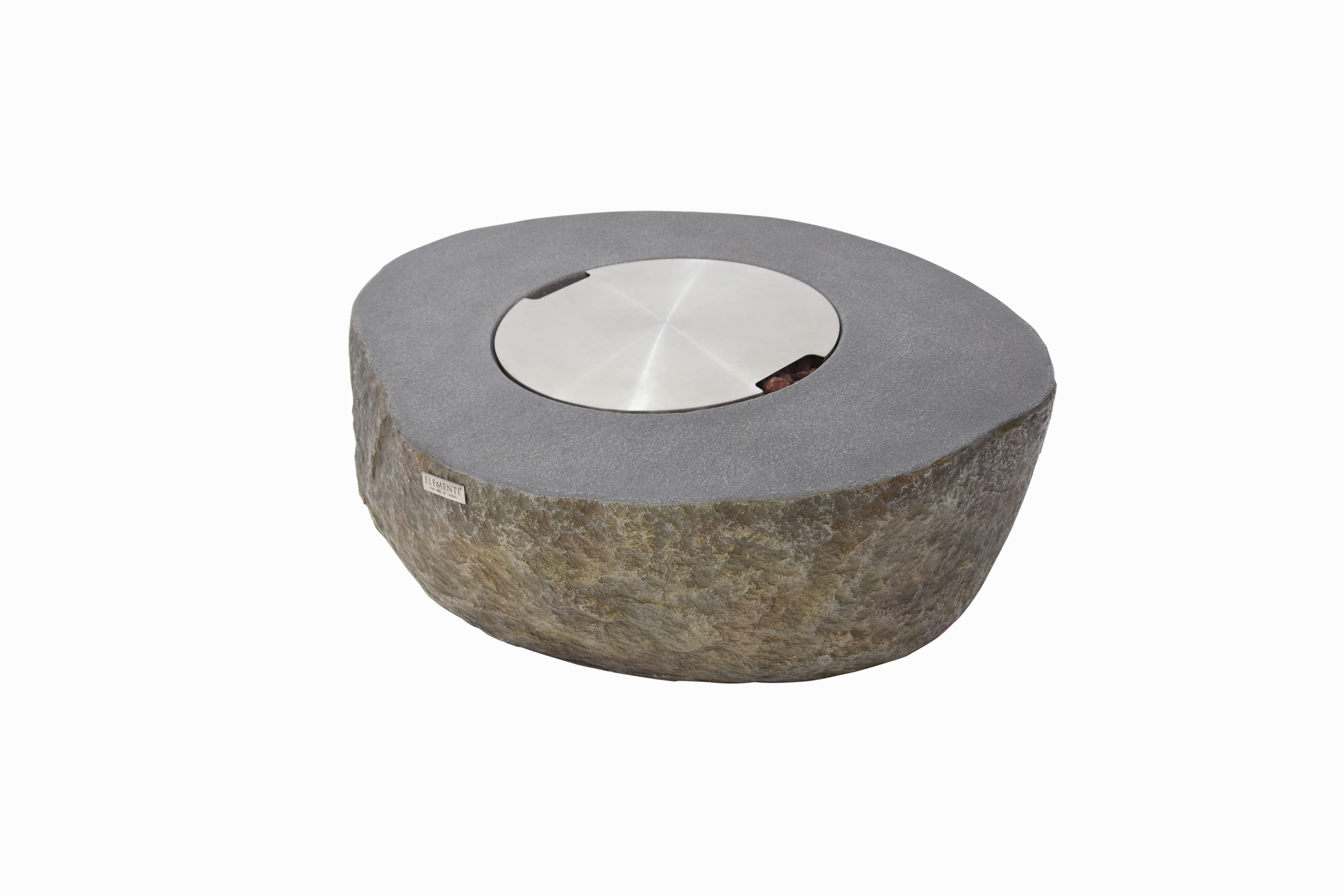 Elementi - Boulder Round Concrete Fire Pit Table OFG110