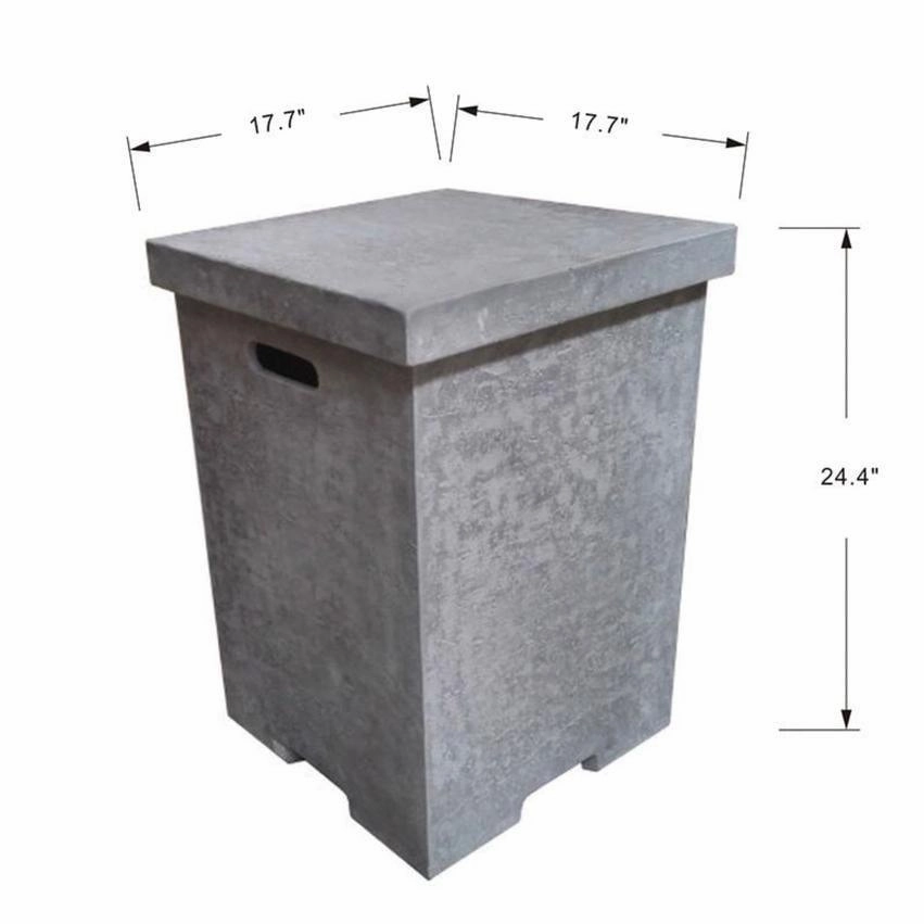 Elementi - Square Concrete Propane Tank Cover ONB01-105