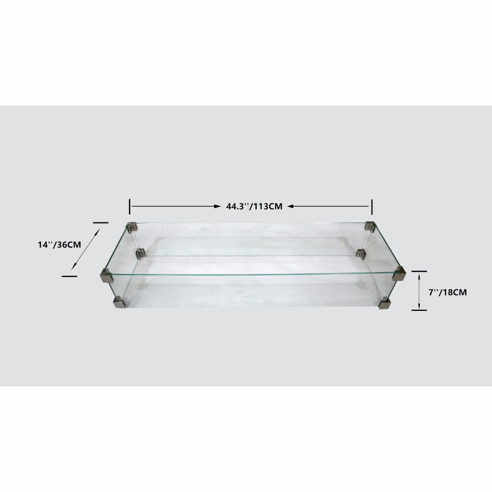Elementi Fire Table Wind Screen ONC05-005Fireproof mat for under fire pit