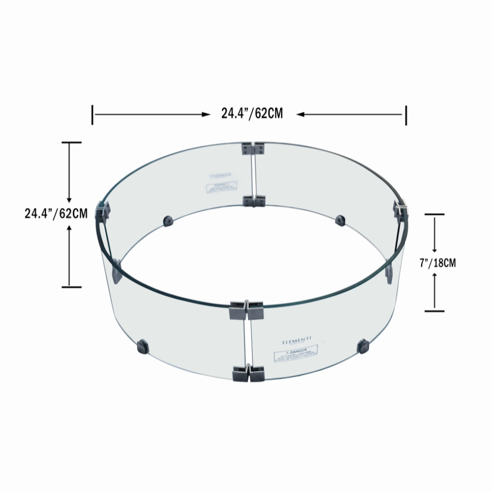 Elementi Fire Table WindScreen ONC05-001Fireproof mat for under fire pit
