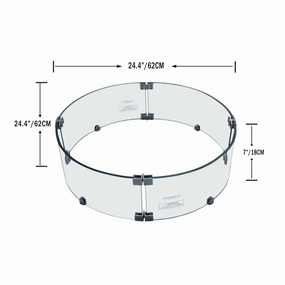 Elementi Fire Table WindScreen ONC05-001Fireproof mat for under fire pit