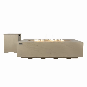 Elementi Plus - Colorado Rectangular Concrete Fire Pit Table - OFG410SYportable outdoor fire pit with lid