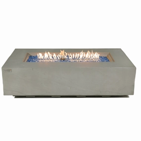 Elementi Plus - Meteora Rectangular Concrete Fire Pit Table - OFG410SGportable outdoor fire pit with lid