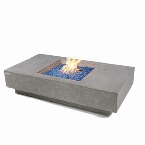 Elementi Plus - Monte Carlo Rectangular Concrete Fire Pit Table - OFG416LGportable outdoor fire pit with lid