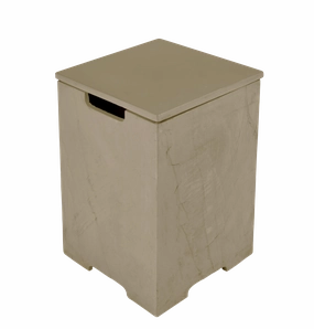 Elementi Plus - Square Concrete Propane Tank Cover ONB404Spark screen for fire pit