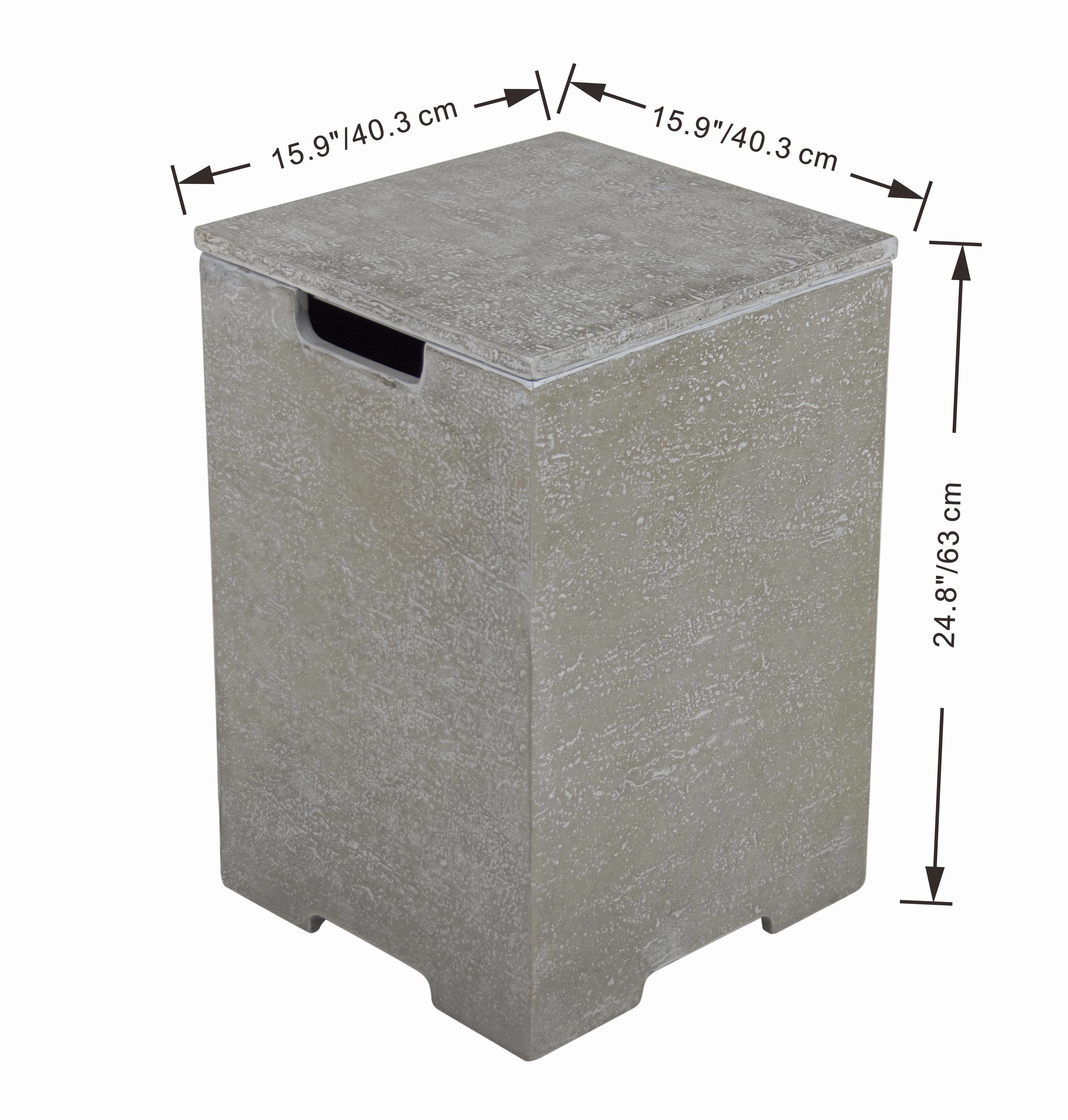 Elementi Plus - Square Concrete Propane Tank Cover ONB406