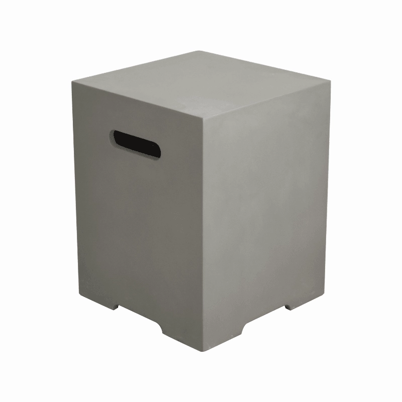 Elementi Plus - Square Concrete Tank Cover - ONB01-109LG/DGSpark screen for fire pit