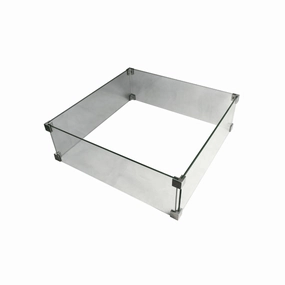 Elementi Plus - Square Wind Screen Accessory for Sofia and Bianco Porcelain Fire Pit Tables - ONC05-004Spark screen for fire pit