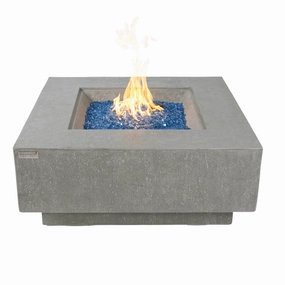 Elementi Plus - Victoria Square Concrete Fire Pit Table - OFG413LGportable outdoor fire pit with lid