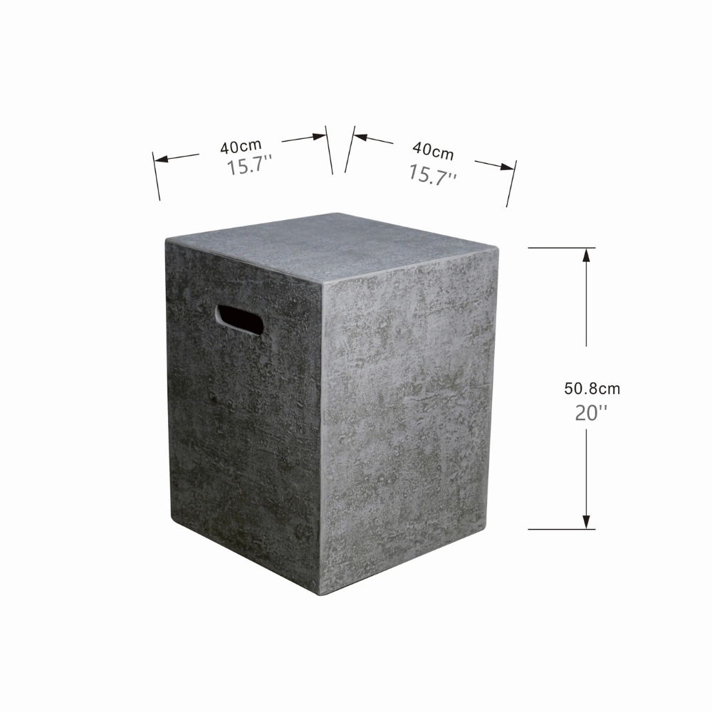Elementi  Square Tank Cover 20 inch ONB016
