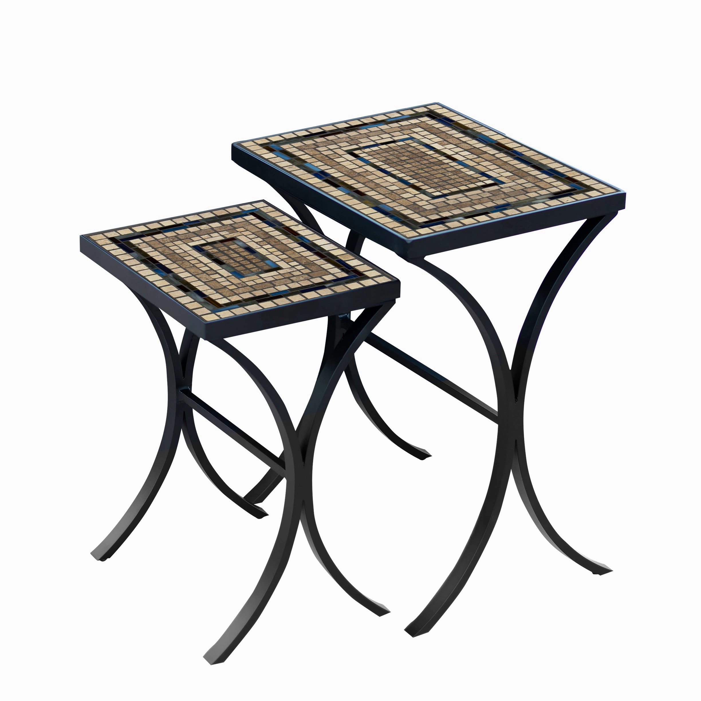 Elements Mosaic Stone Top Nesting Tables