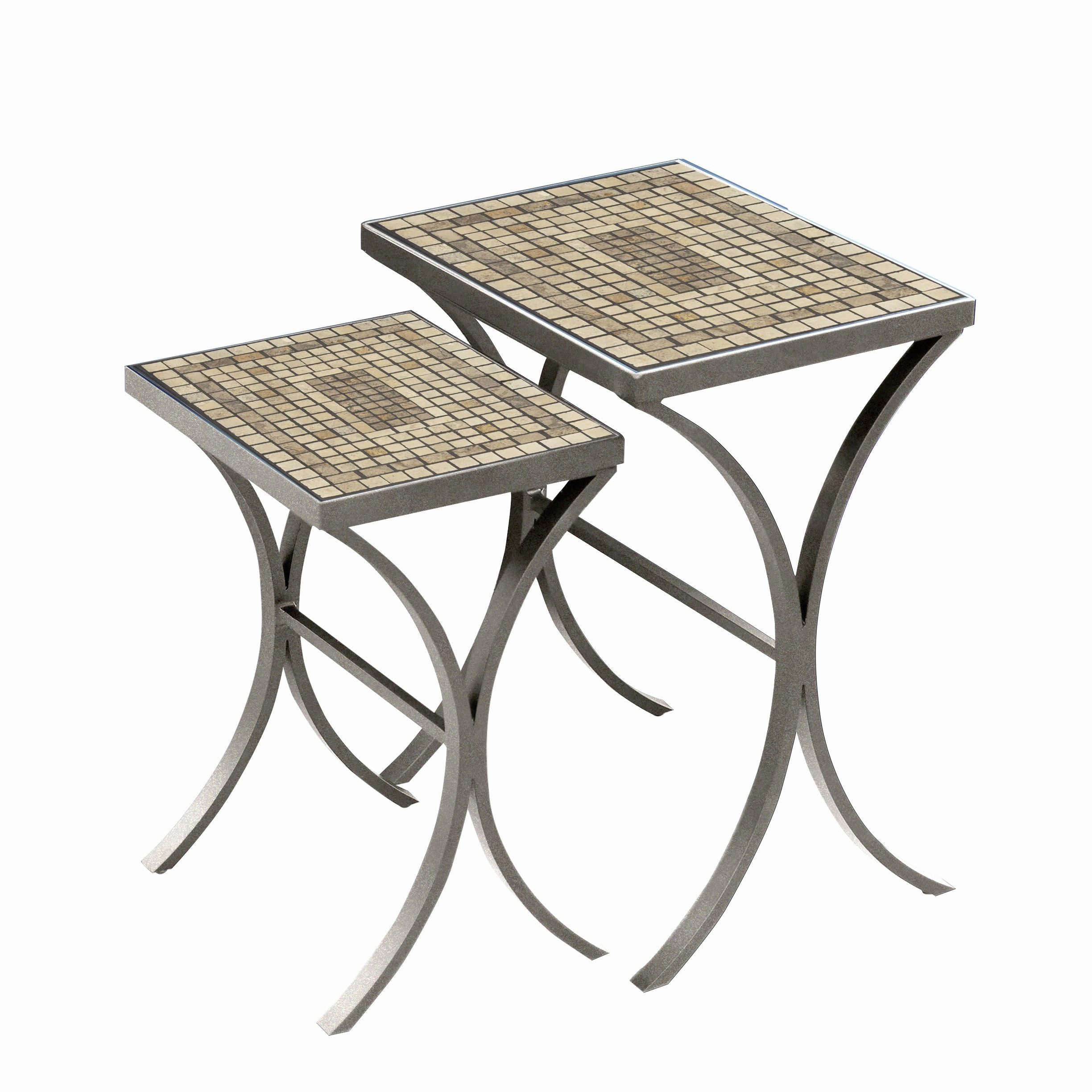 Elements Mosaic Stone Top Nesting Tables