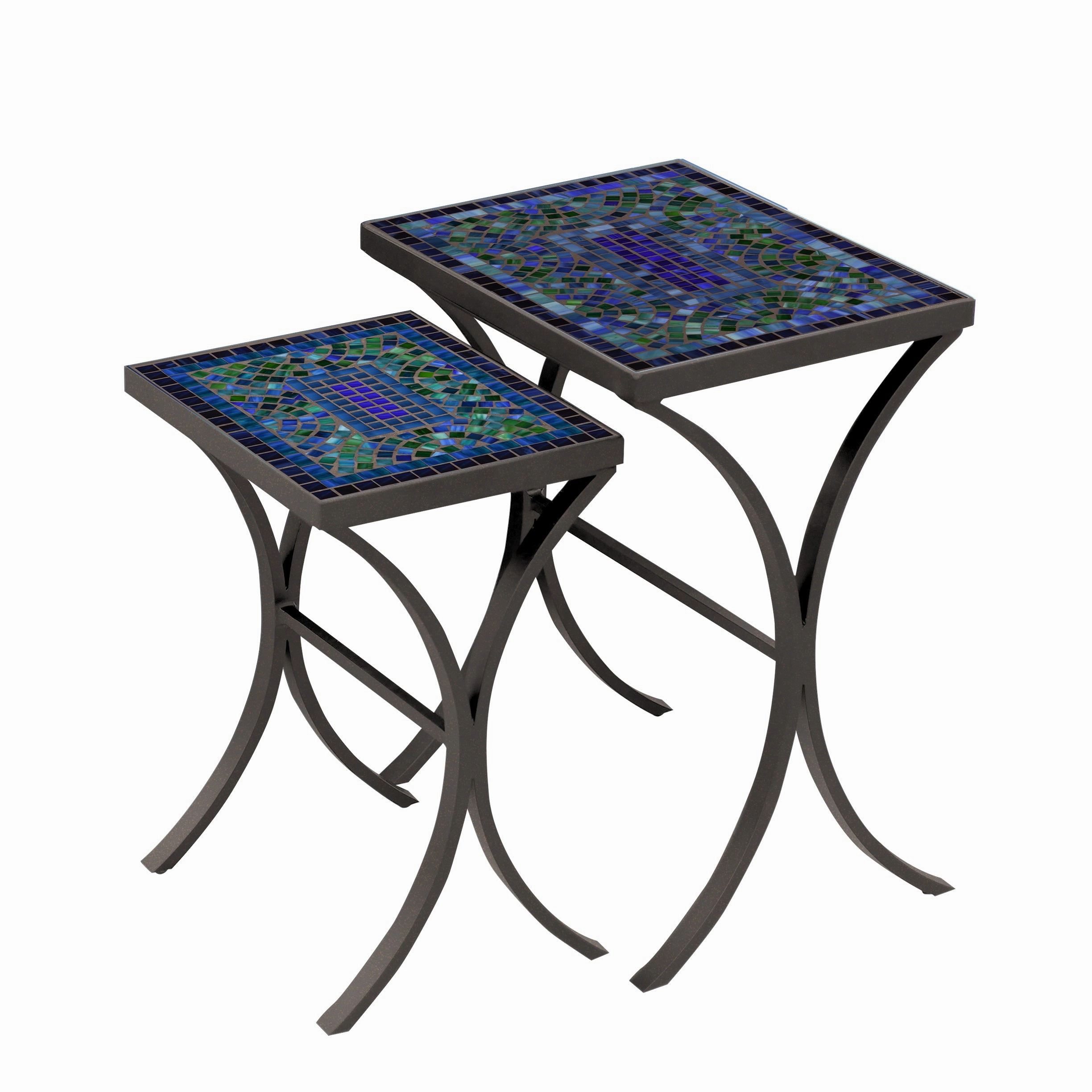 Elements Mosaic Stone Top Nesting Tables