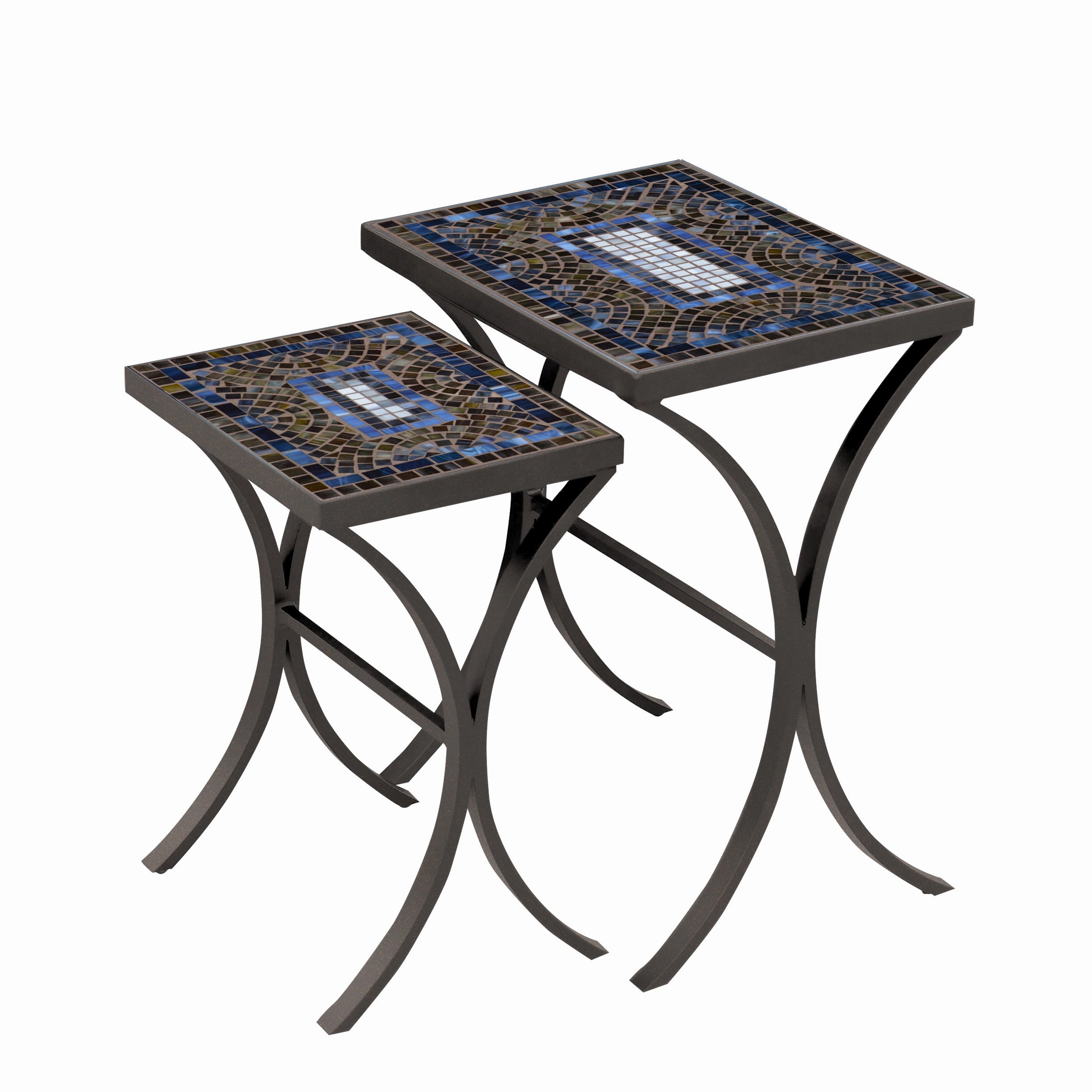 Elements Mosaic Stone Top Nesting Tables