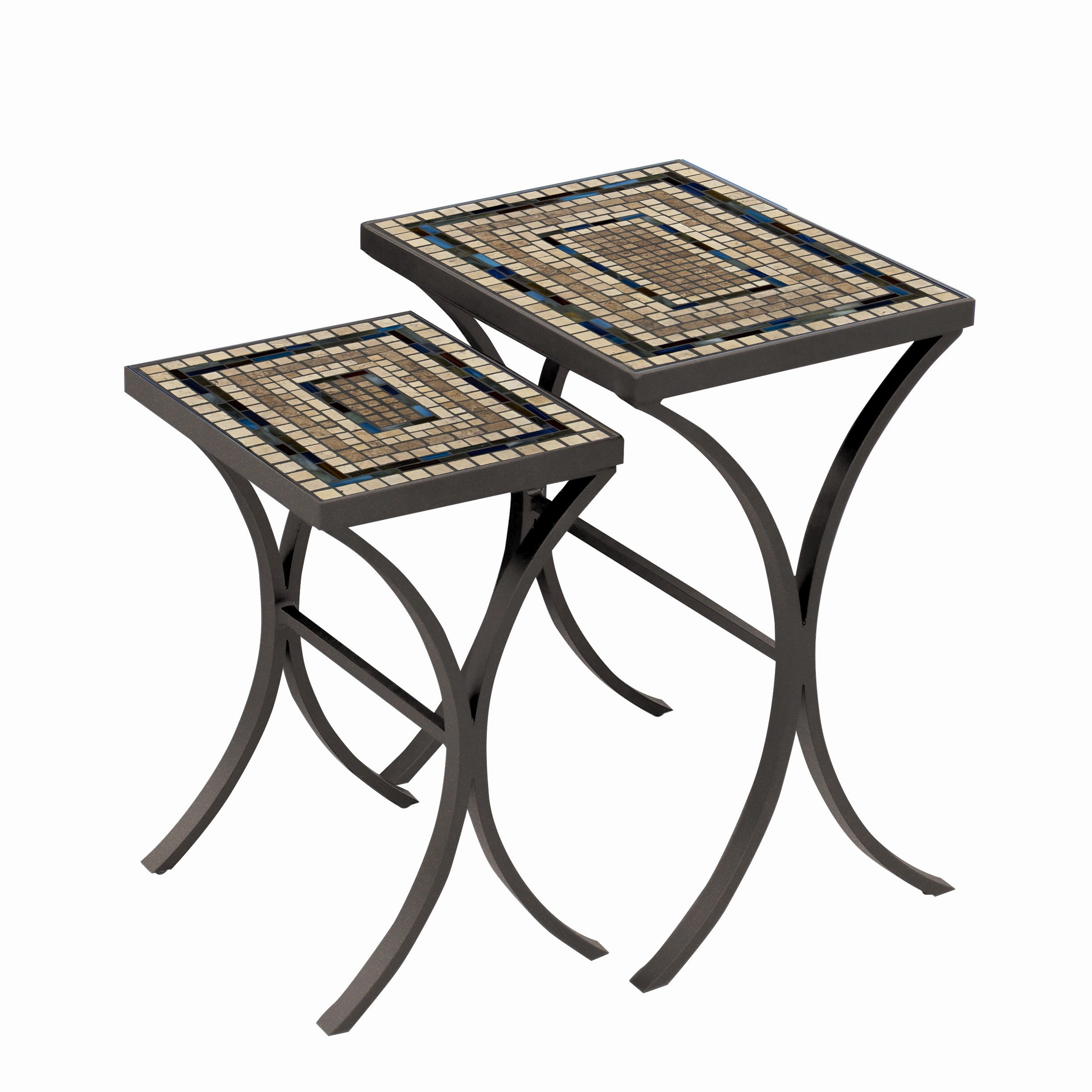 Elements Mosaic Stone Top Nesting Tables