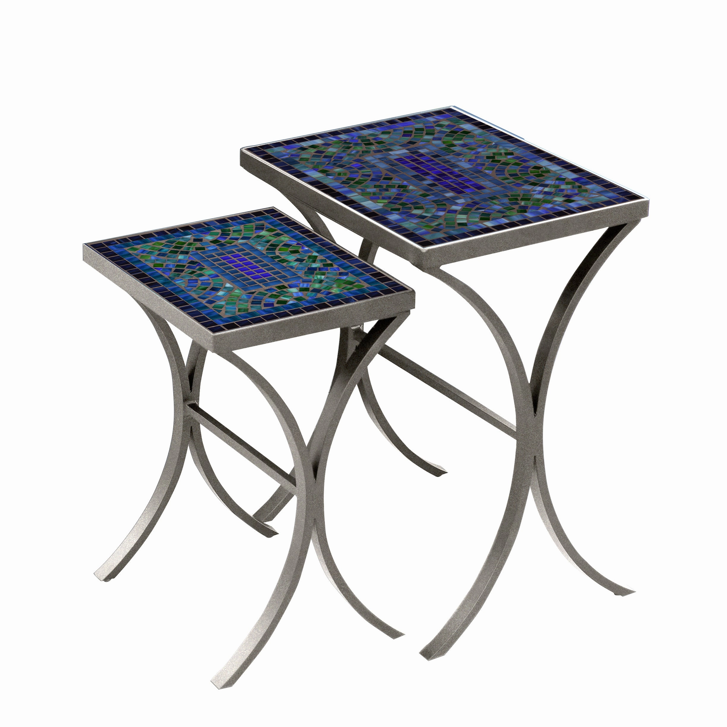 Elements Mosaic Stone Top Nesting Tables