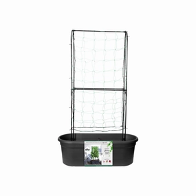 Elho Green Basics Veggie Wall 80cm Living Black hanging garden planters for small spaces