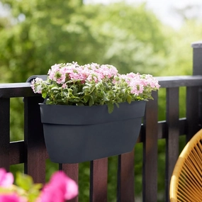 Elho Vibia Campana Easy Hanger Anthracite Large hanging garden planters for small spaces
