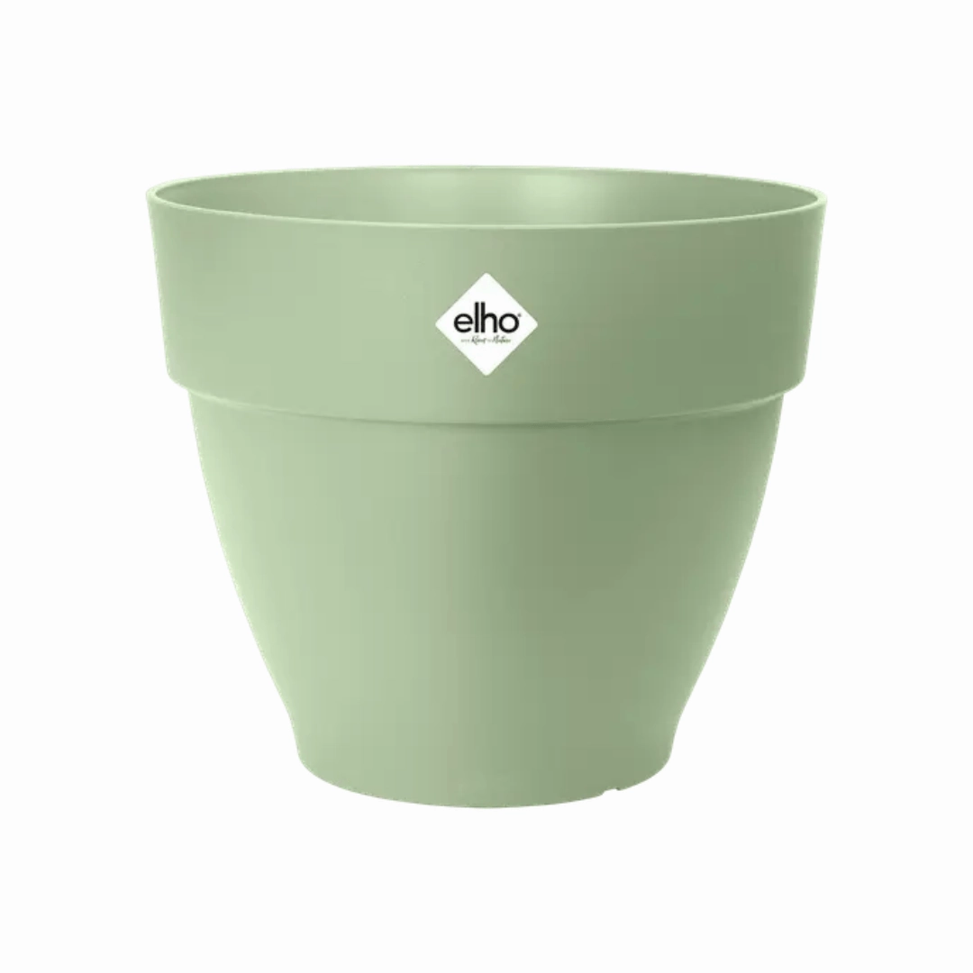 Elho Vibia Campana Round Pistachio Green hanging garden planters for small spaces