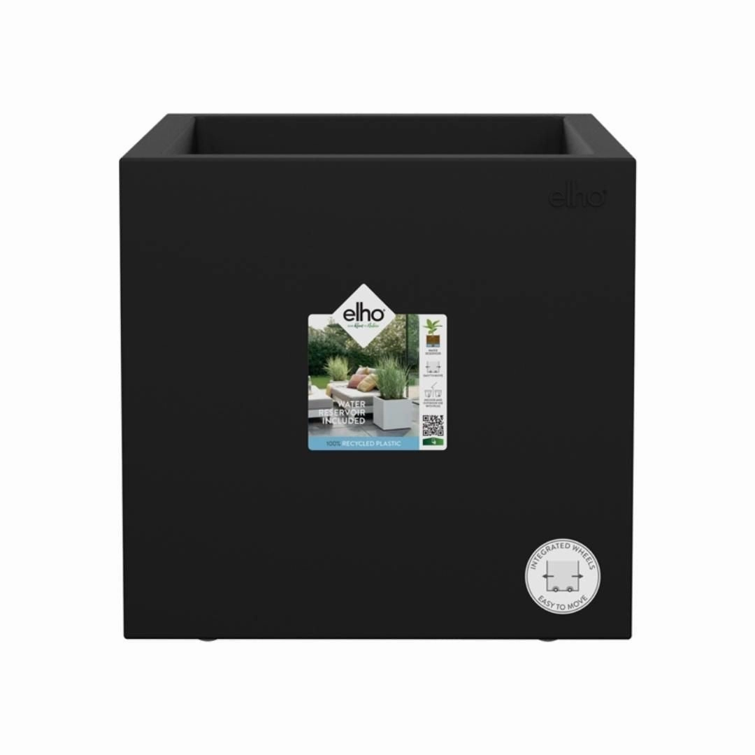 Elho Vivo Next Square 40cm Living Black hanging garden planters for small spaces