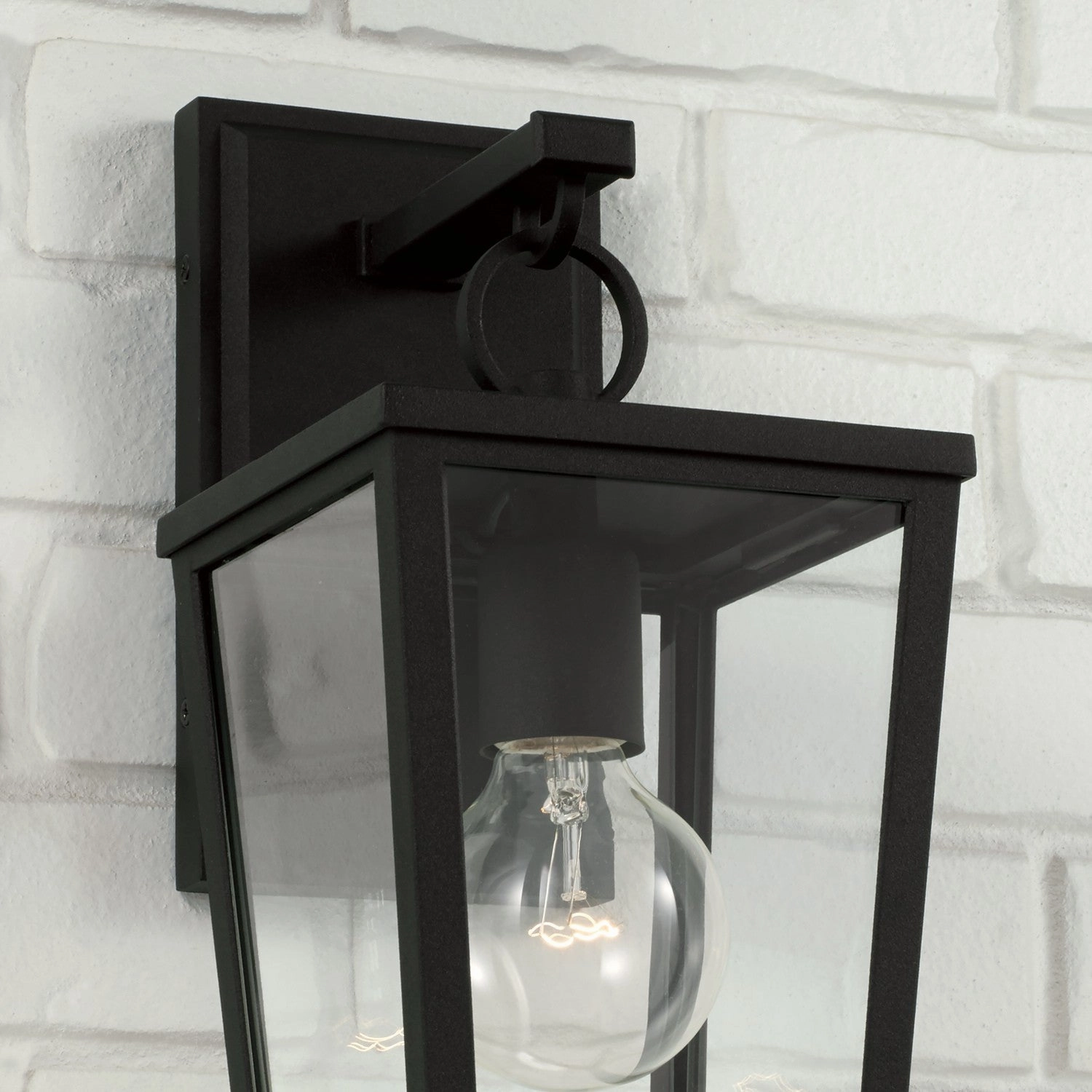 Elliott One Light Outdoor Wall Lantern Black