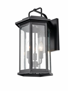 Ellis Three Light Outdoor Wall Bracket Powder Coated BlackOutdoor wall sconces with motion sensor