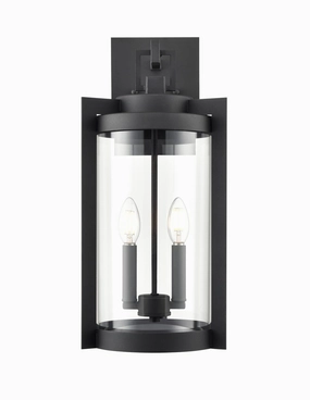 Ellway Two Light Outdoor Wall Sconce Textured BlackOutdoor wall sconces with motion sensor