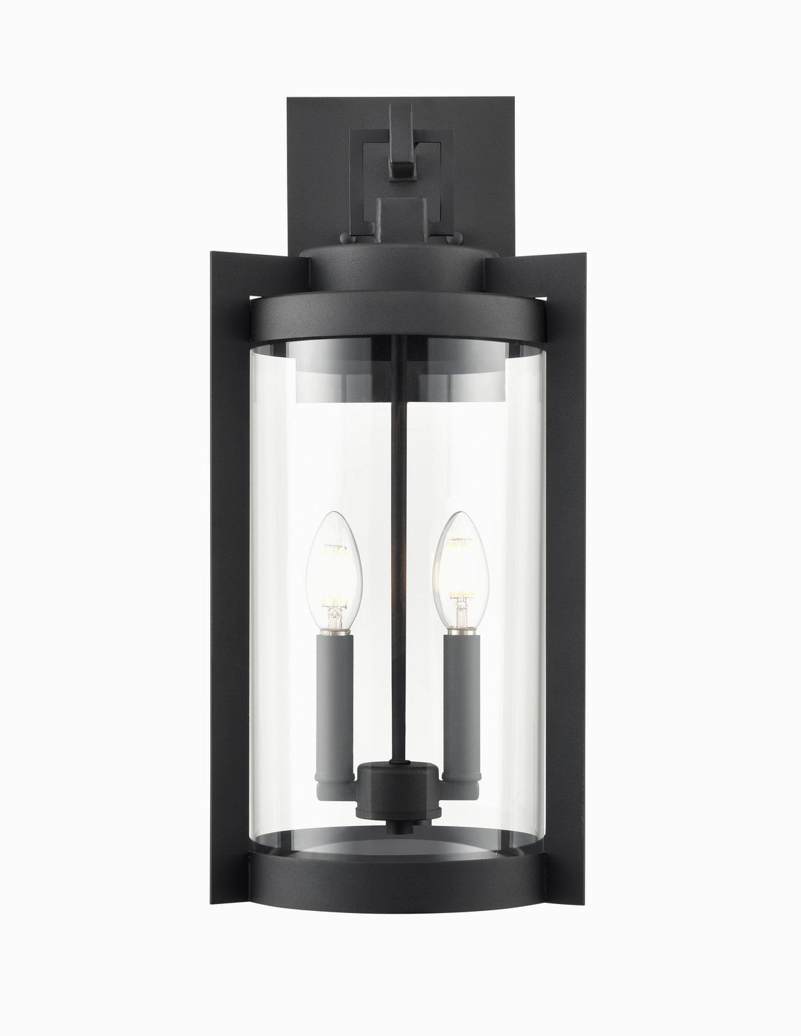 Ellway Two Light Outdoor Wall Sconce Textured BlackOutdoor wall sconces with motion sensor