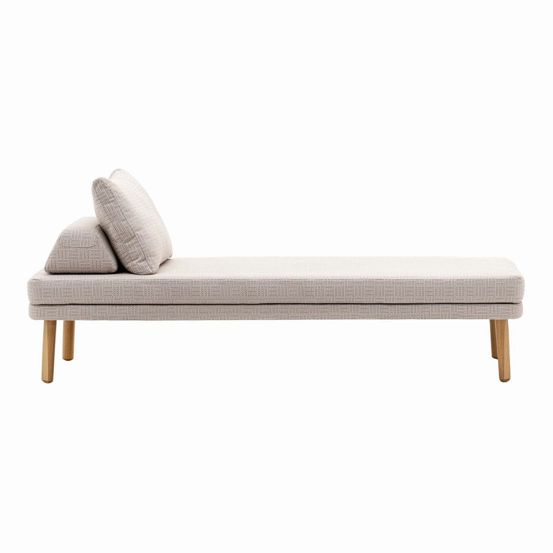 Emma Sunlounger 23661 - Wood BasePatio reclining sun chair