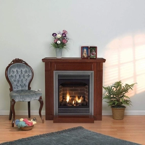 Empire White Mountain Hearth 24" Vail Vent- Vent-Free Fireplace VFP24FP30stone-look outdoor patio fireplace