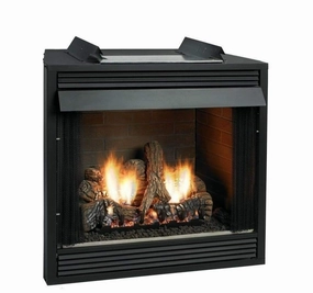 Empire White Mountain Hearth 36" Breckenridge Premium Vent-Free Firebox VFP36FBstone-look outdoor patio fireplace