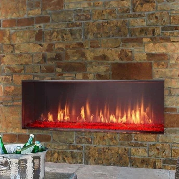 Empire White Mountain Hearth Carol Rose 48" Linear Outdoor Fireplace OLL48FP12S