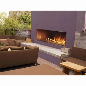 Empire White Mountain Hearth Carol Rose 60" Linear Outdoor Fireplace OLL60FP12Sstone-look outdoor patio fireplace