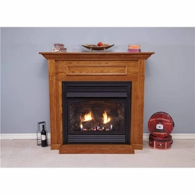 Empire White Mountain Hearth Vail Vent 32-inch Vent-Free Fireplace VFP32BPstone-look outdoor patio fireplace