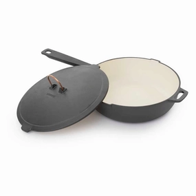 Enamel Lined Skillet heavy-duty garden utility cart with handle